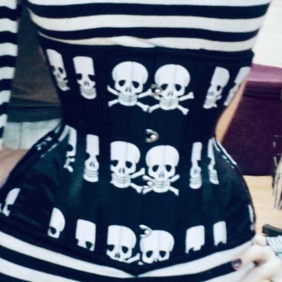 Day of the Dead Skull tight lacing HIGH END CORSET Small - Picture 2 of 16